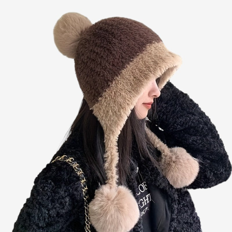Bonnet Hiver Chaud avec Cache-Oreilles Réglable