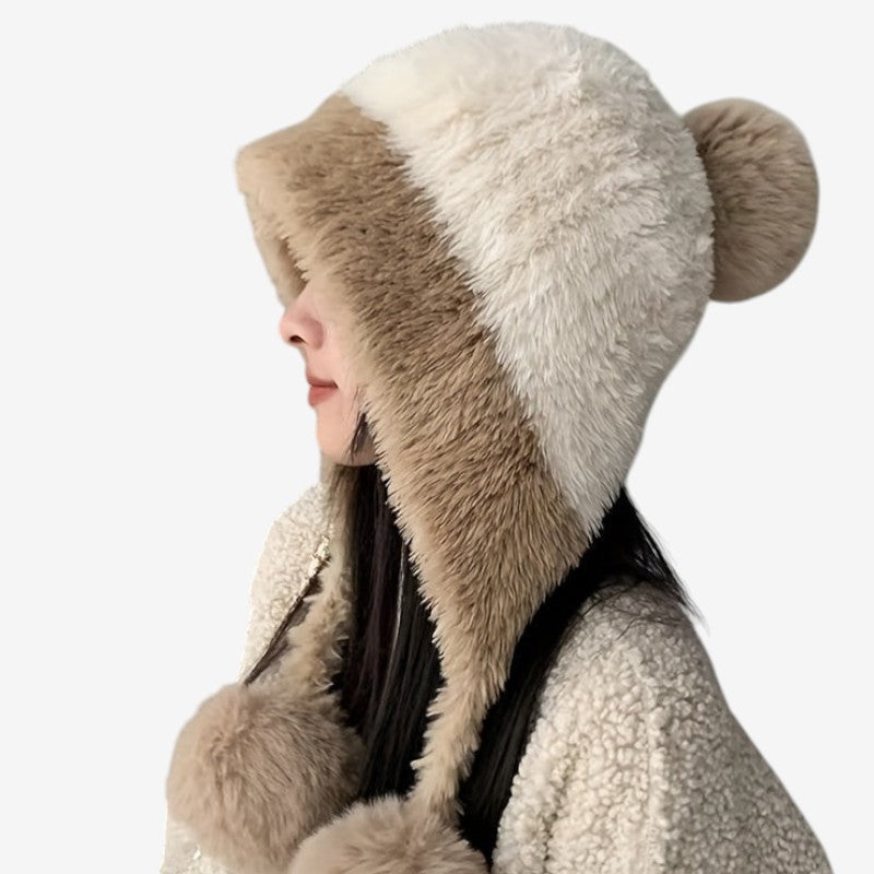 Bonnet Hiver Chaud avec Cache-Oreilles Réglable