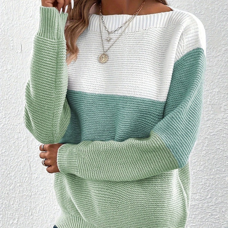 Pull Femme Hiver Élégant - Maille Épaisse Chaud avec Manches Longues