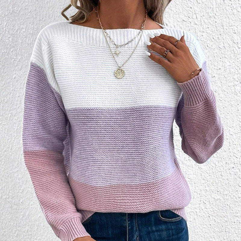 Pull Femme Hiver Élégant - Maille Épaisse Chaud avec Manches Longues