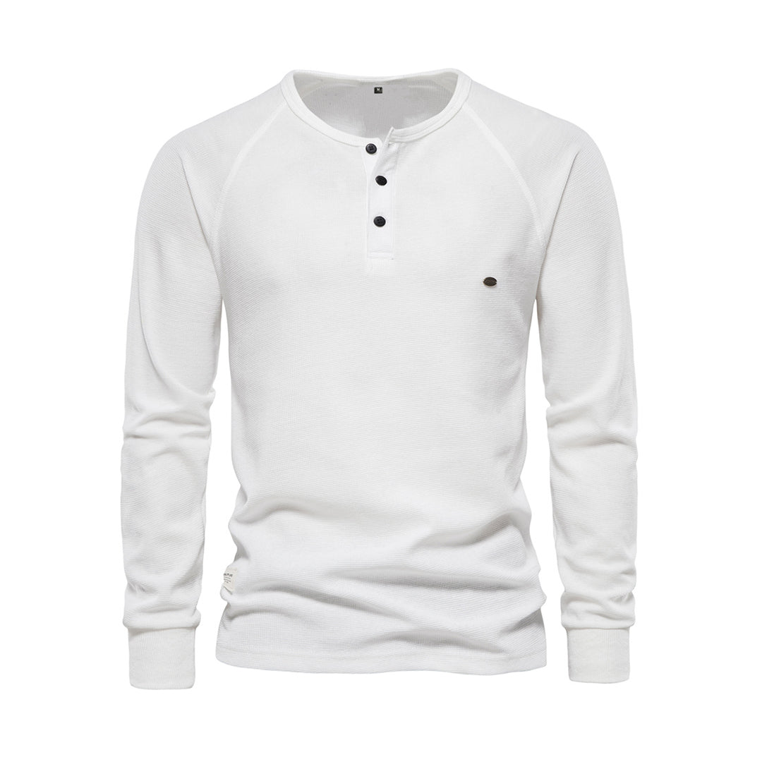 Chemise Casual Col Côte à Boutons