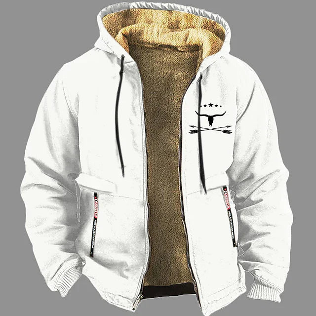 Veste hiver chaud marron pour homme