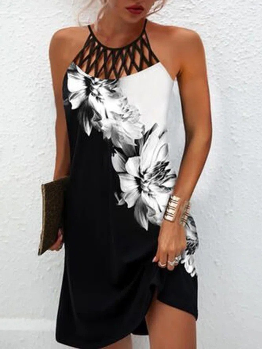 Robe Été Féminine – Robe Plage Colorée à Manches Courtes pour Femmes