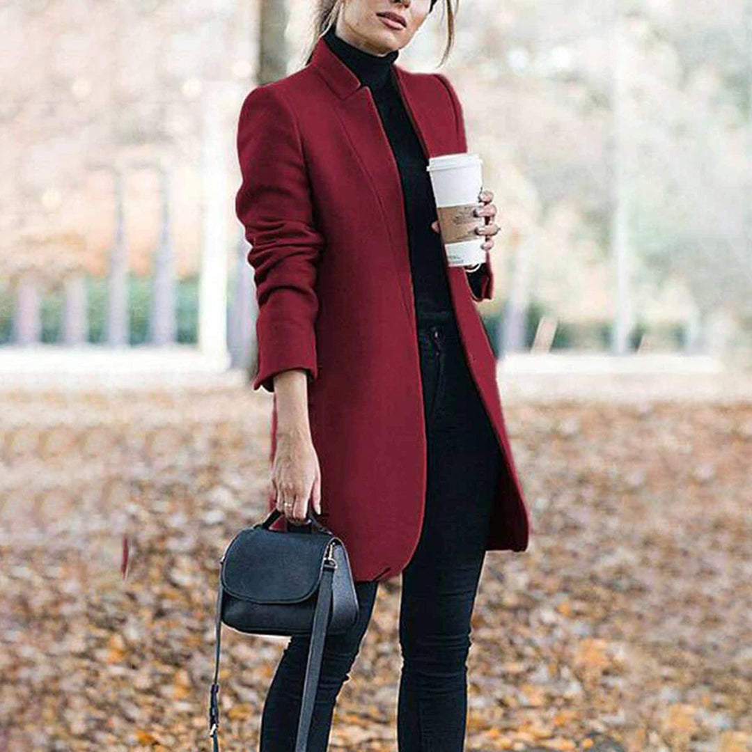 Manteau Élégant pour Femme Mi-Saison avec Manches Longues