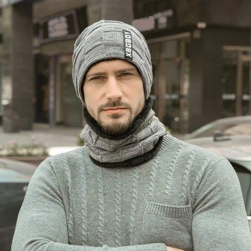 Bonnet et Cache-Cou Chaud Hiver Homme