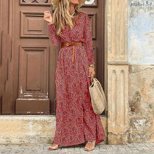 Robe Été Florale Longue pour Femme Festivals - LuxeStyle