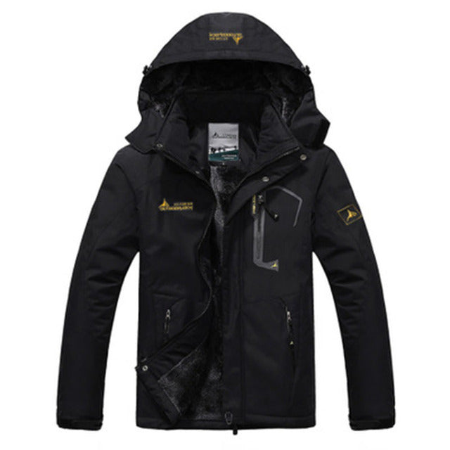 Veste Hiver Chaude et Étanche pour Homme avec Capuche et Fermeture Éclair - LuxeStyle