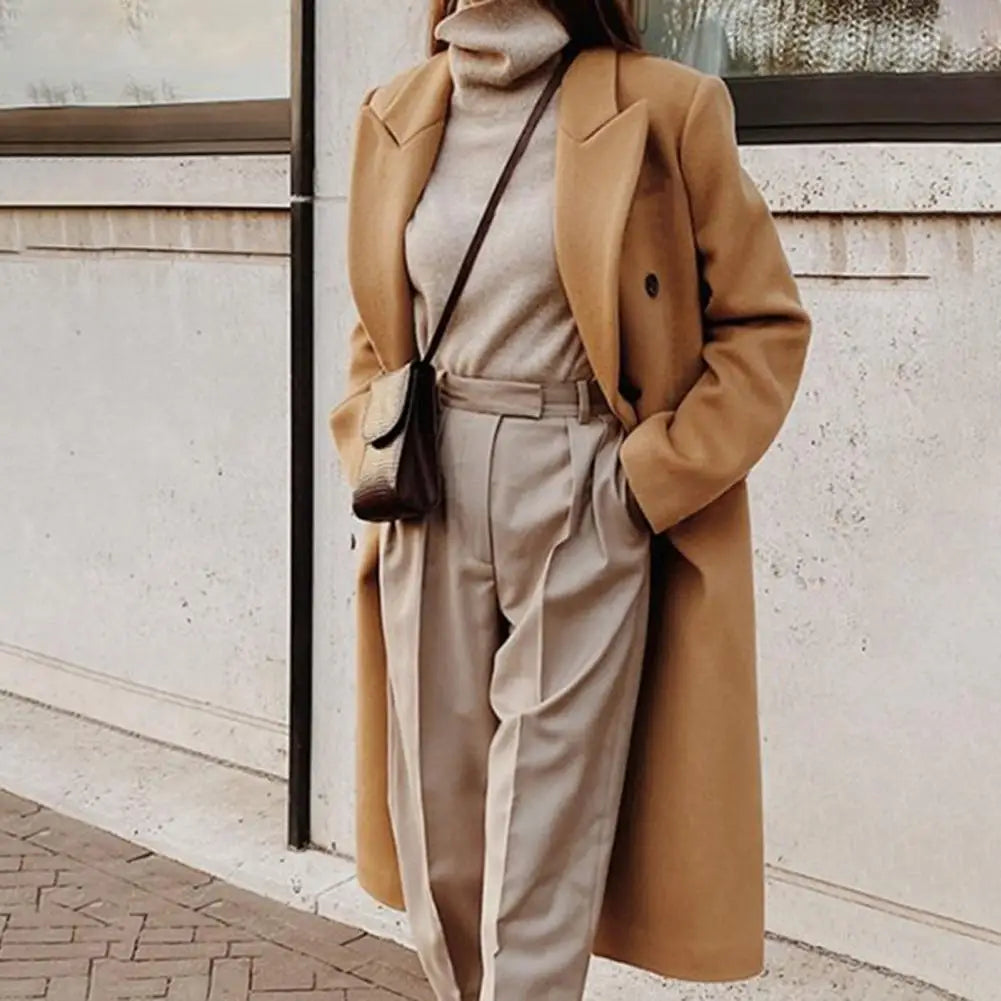 Manteau Femme Long Élégant – Trench Coat Chic et Actuel - LuxeStyle