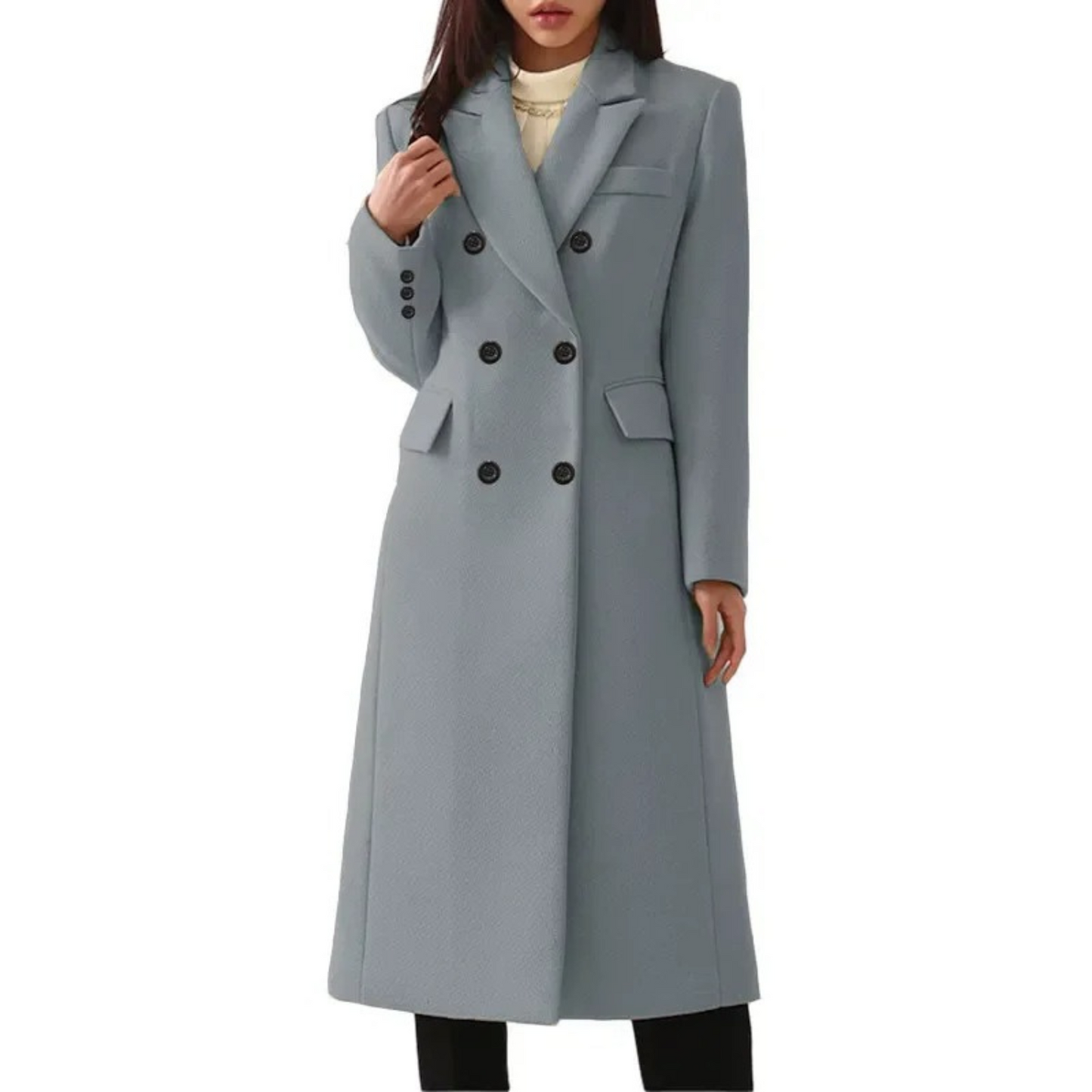 Manteau épais en laine pour femme | Doudoune hiver longue