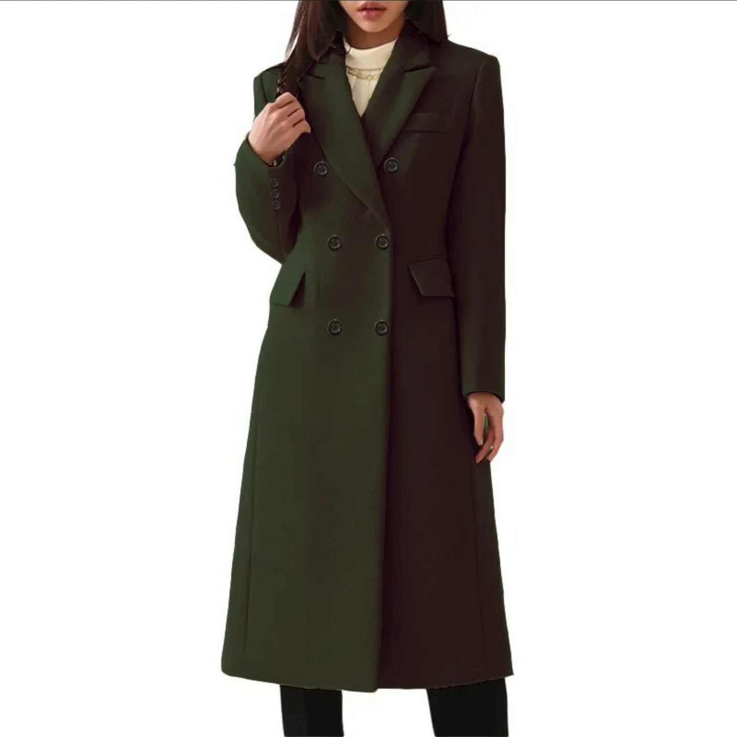 Manteau épais en laine pour femme | Doudoune hiver longue