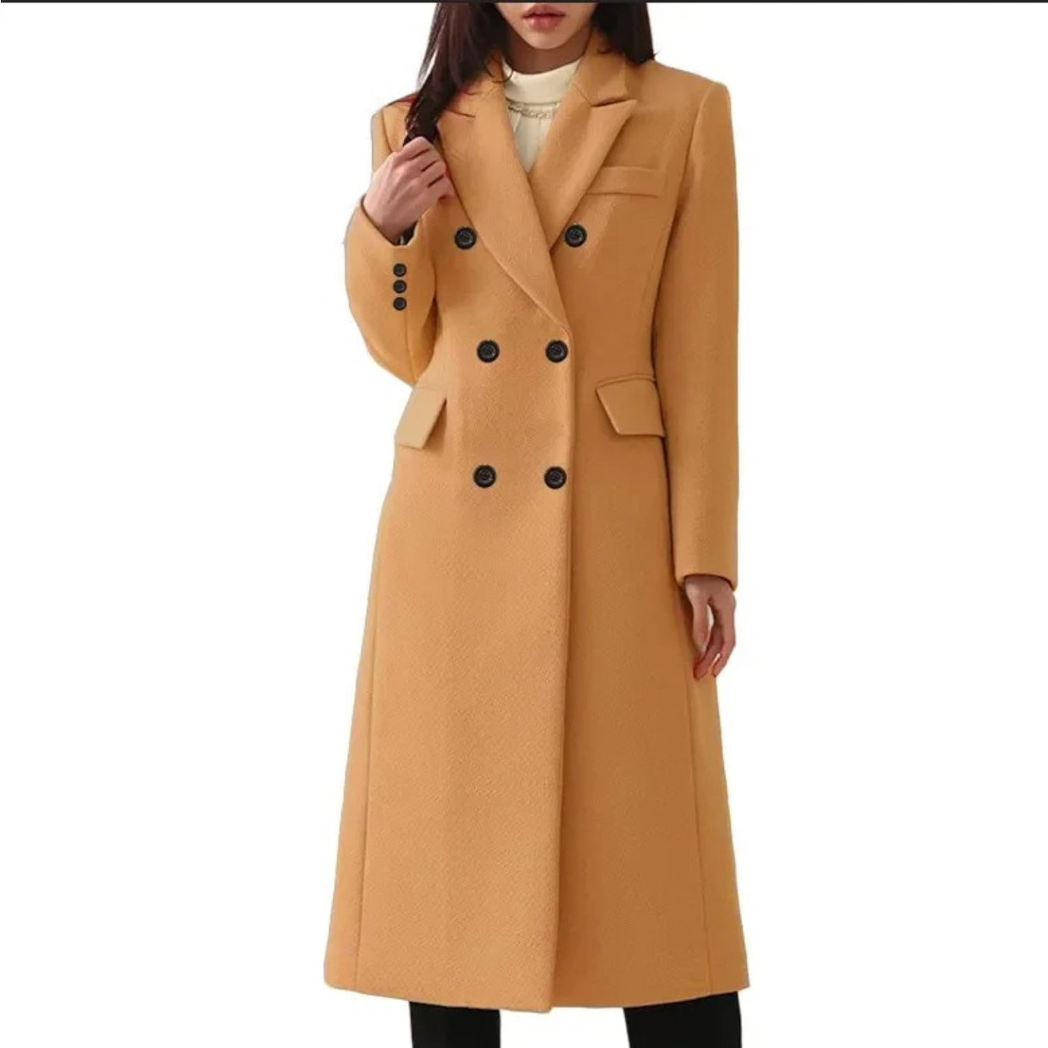 Manteau épais en laine pour femme | Doudoune hiver longue - LuxeStyle