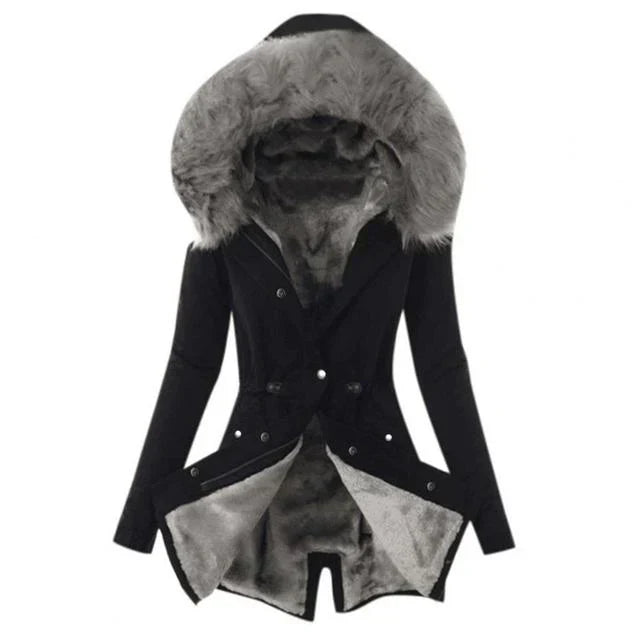 Veste Hivernale Doublée Fourrure Synthétique pour Femme - LuxeStyle