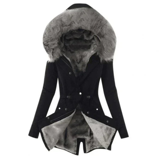 Veste Hivernale Doublée Fourrure Synthétique pour Femme - LuxeStyle