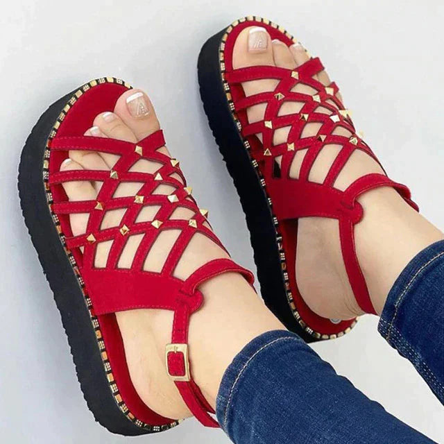 Sandales Femmes Confort Élégantes Sangles Originales