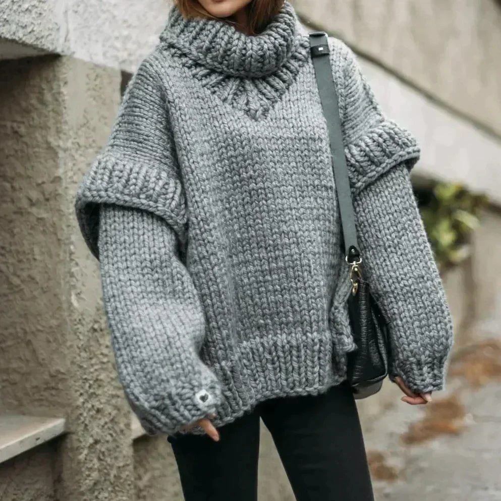 Pull Détendu Col Roulé Femme - Parfait Pour Tous Les Jours - LuxeStyle