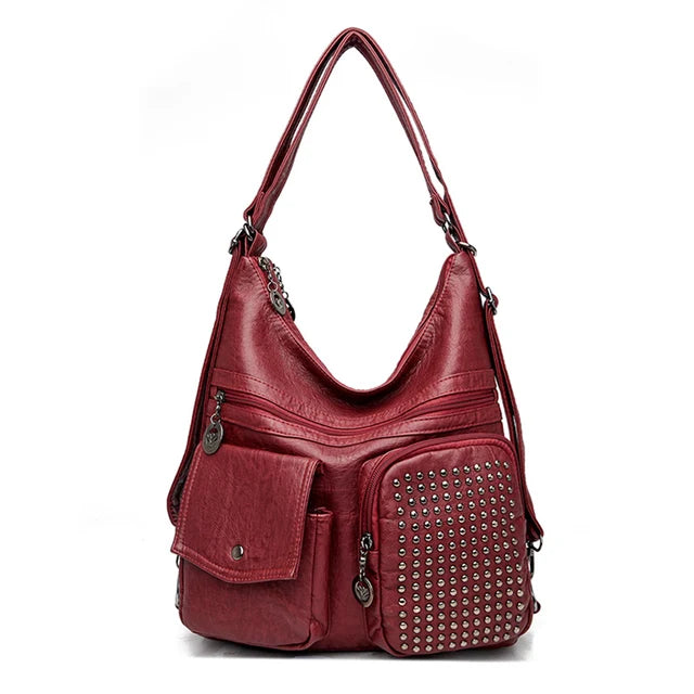 Sac à dos cuir brun femme élégant