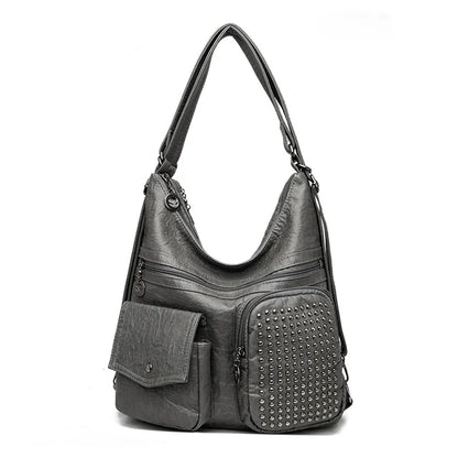 Sac à dos cuir brun femme élégant