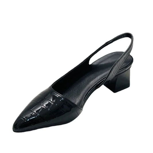 Chaussures à Talons Hauts Confortables en Cuir Croco - LuxeStyle