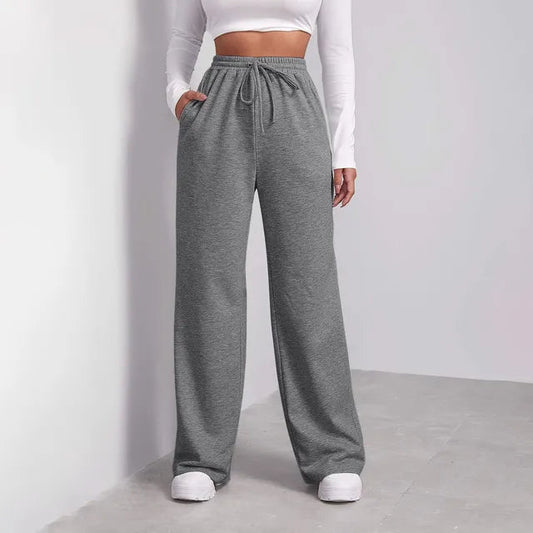 Pantalon de sport femme gris élastique - LuxeStyle