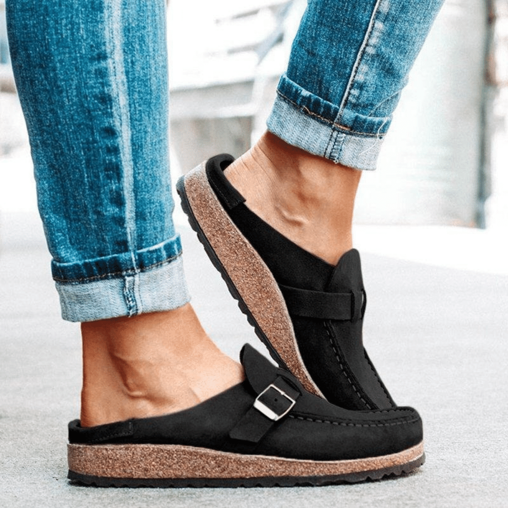 Sabots Femmes Confortables - Mules à Talons Plats pour Look Détendu