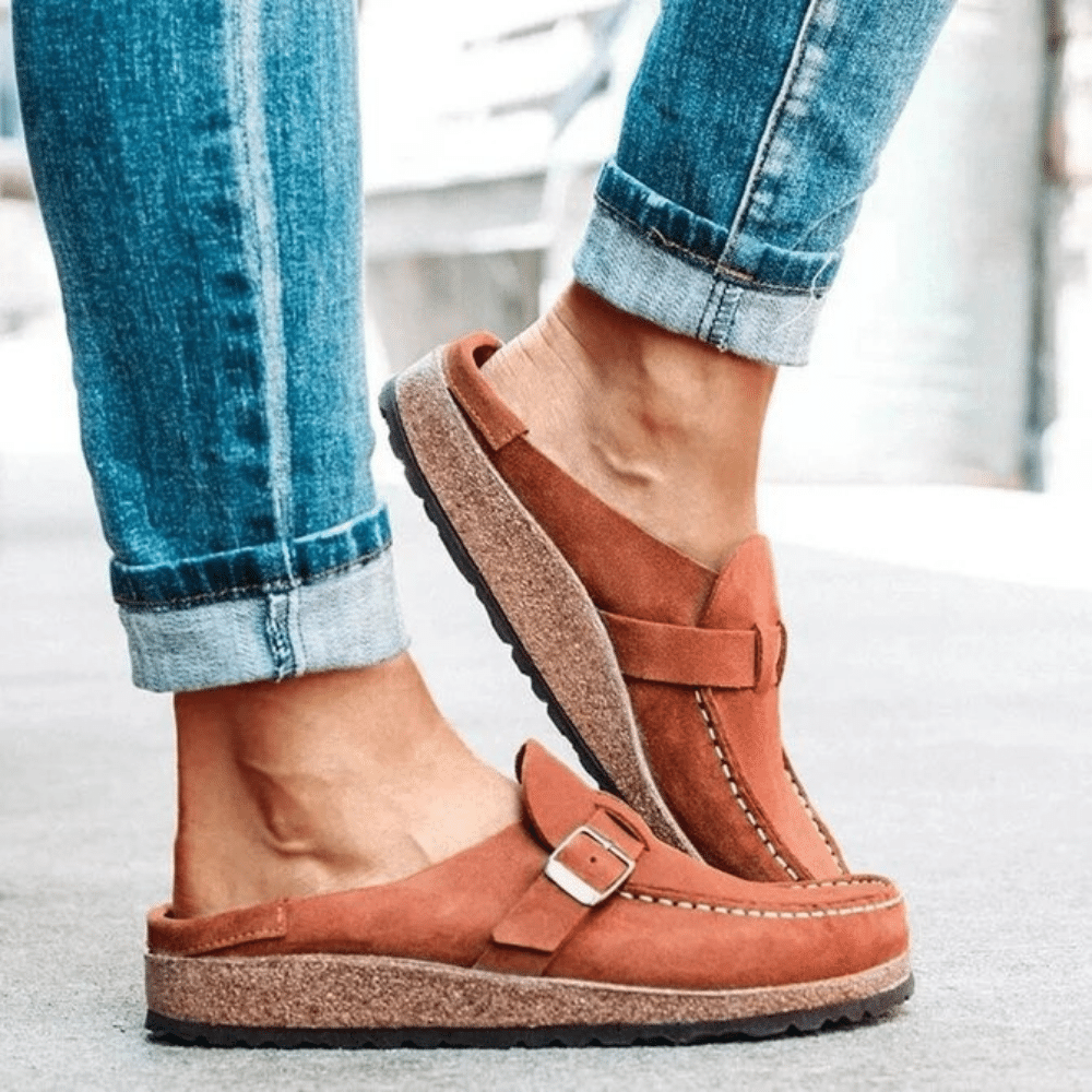 Sabots Femmes Confortables - Mules à Talons Plats pour Look Détendu