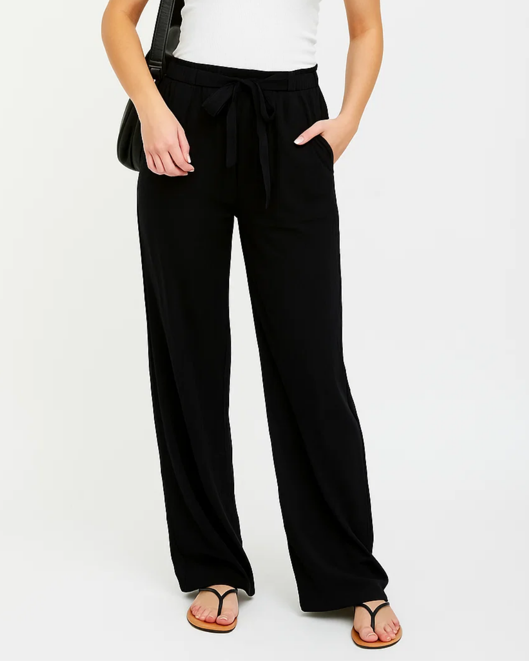 Pantalon Lin BlancÉlégant pour Femme