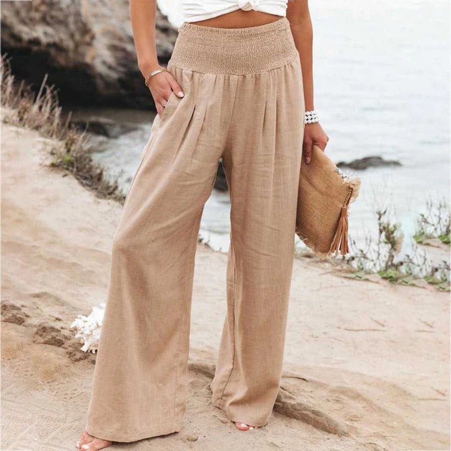 Pantalon femme noir confort avec ceinture élastique