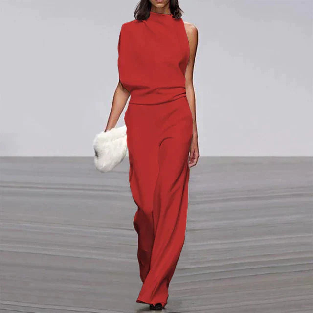 Robe Femme Chic Corail avec Sac Blanc