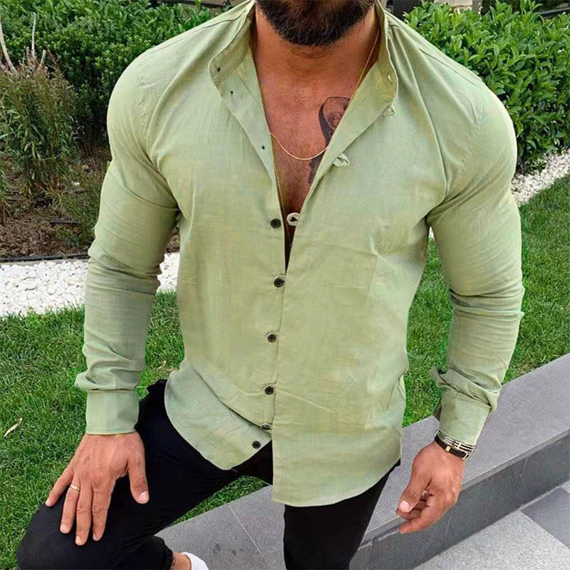 Chemise Homme Classique à Manches Longues Décontractée