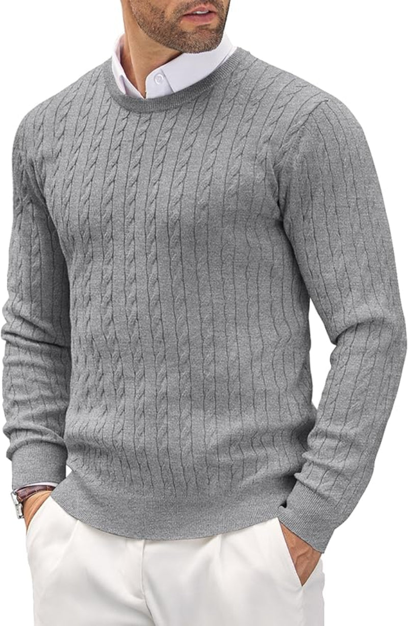 Pull à torsades Noir Homme Stylish