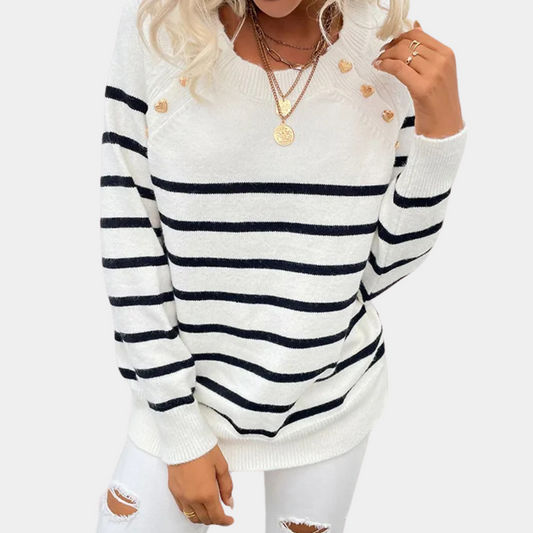 LIYA - Pull à Rayures Élégant pour Femmes
