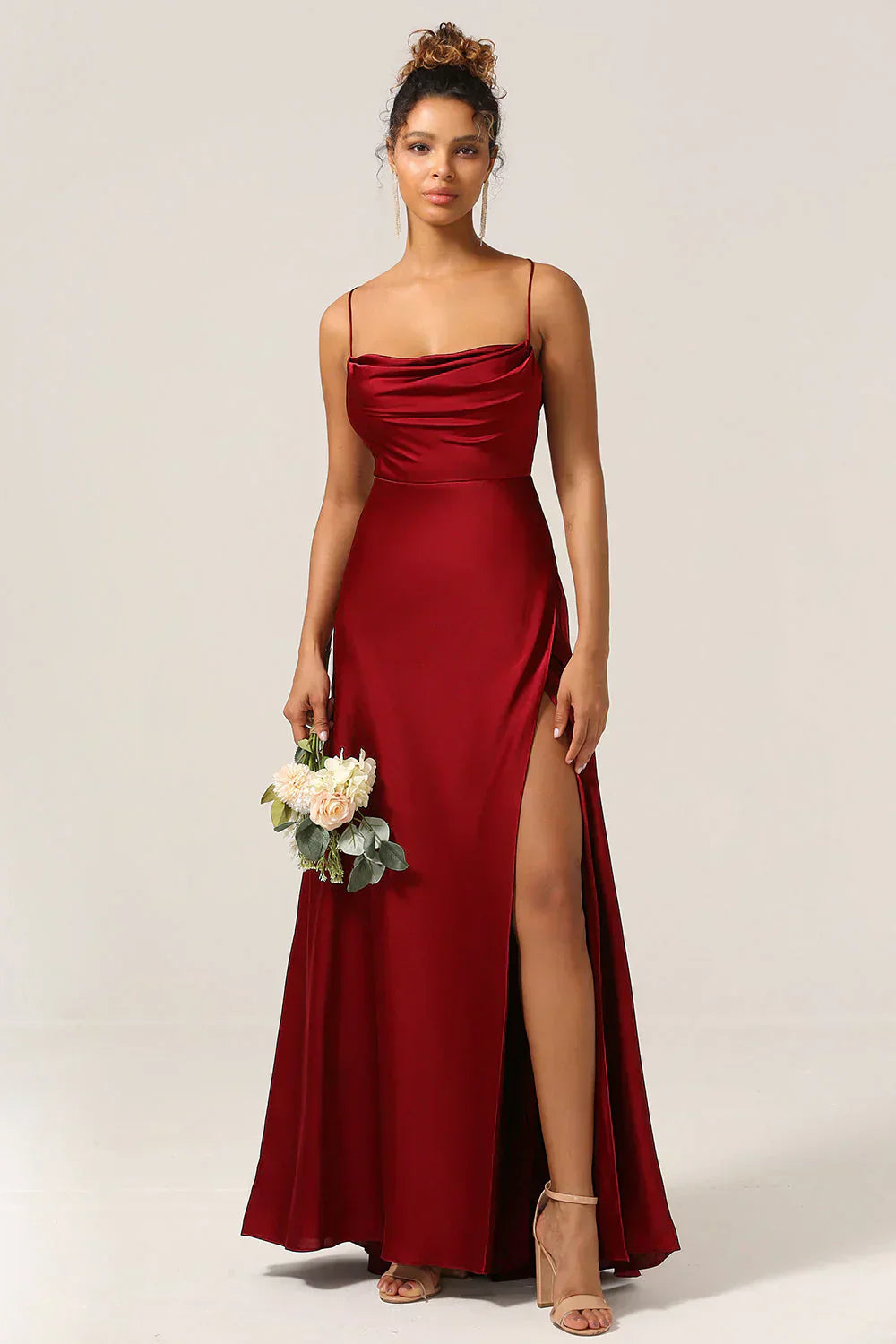 Robe de soirée Émeraude Décolletée pour femme