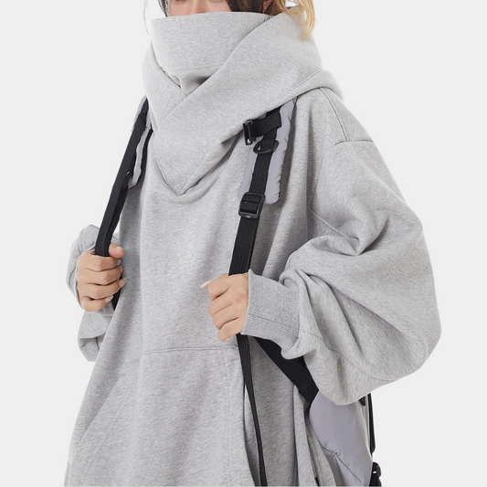 NIVEA - Sweater d'hiver ample avec capuche pour femmes