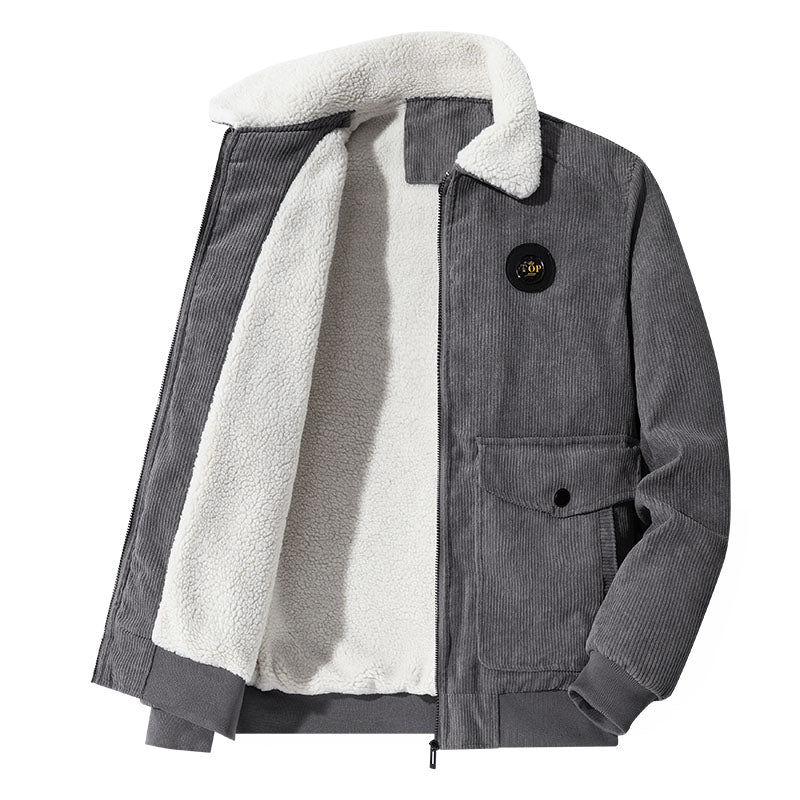 Veste en velours doux pour homme | Hiver chaud - LuxeStyle