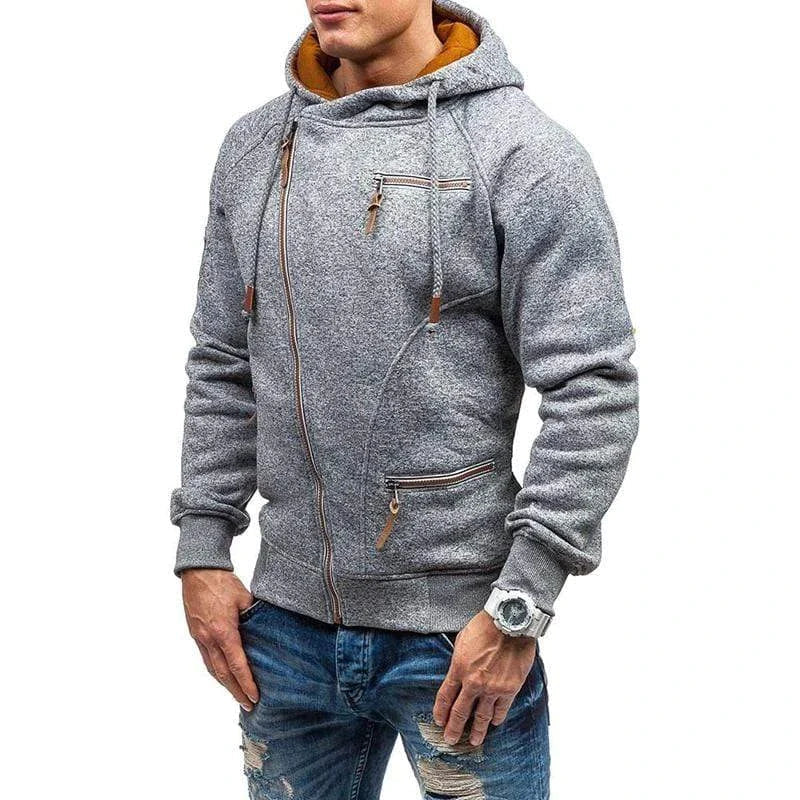 Veste zippée slim pour homme avec poches pratiques - LuxeStyle