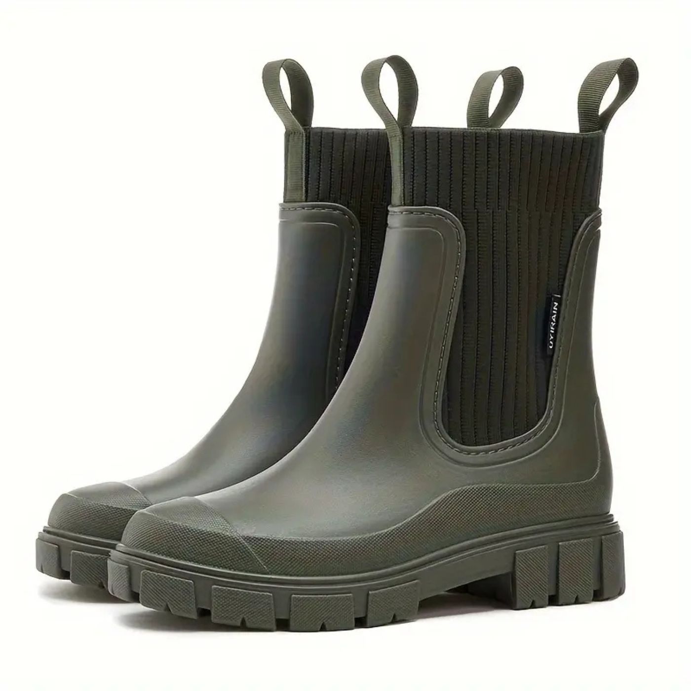 Bottes Imperméables Chic avec Fermeture Éclair et Semelle antidérapante