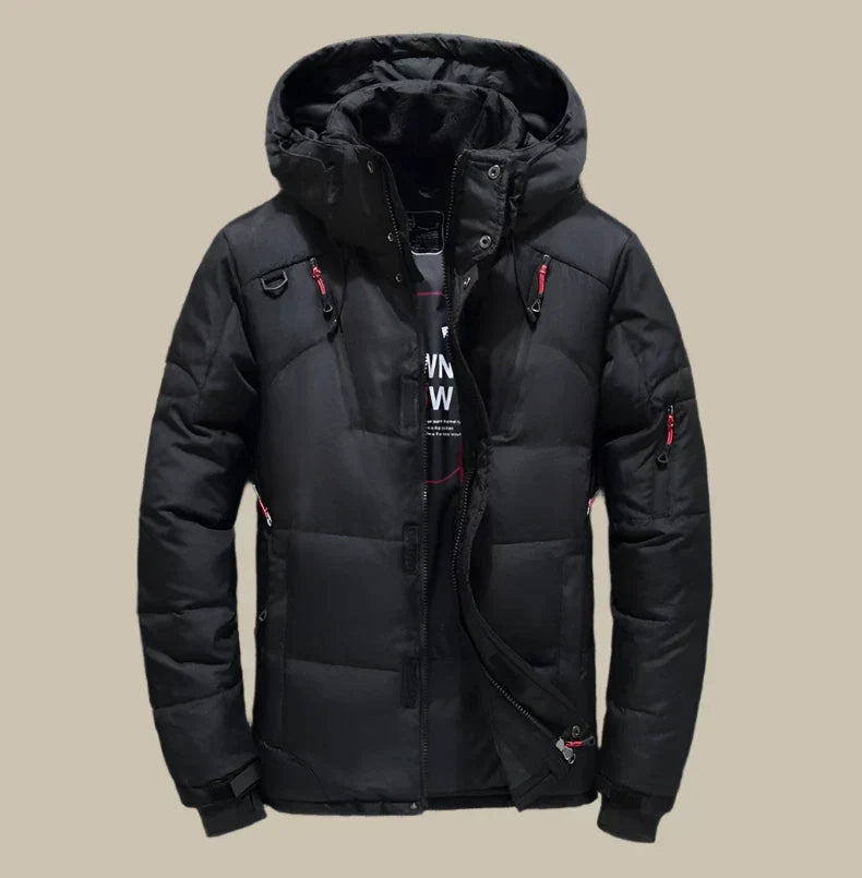 Veste Hiver Homme Élégante - Manteau Étanche et Doublure Chaude