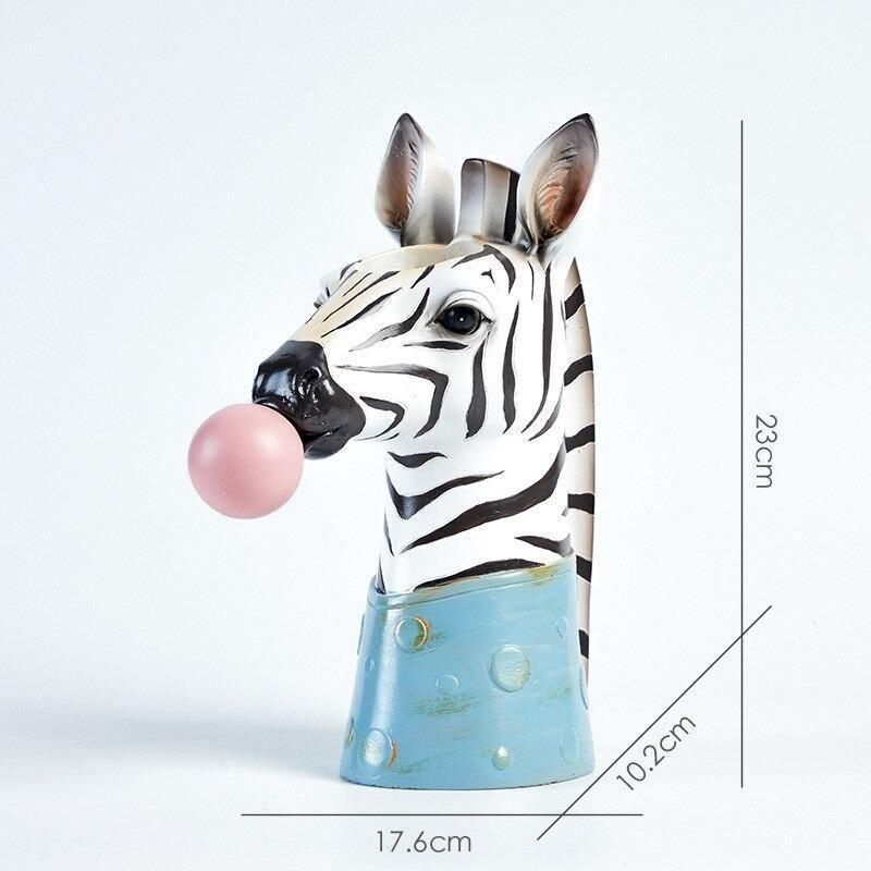 Vase Floral Coloré avec Animaux Amusants