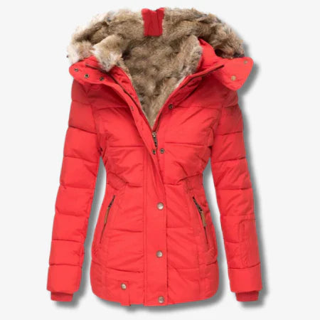 Manteau Hiver Femme à Capuche Zippé Chauffant - LuxeStyle