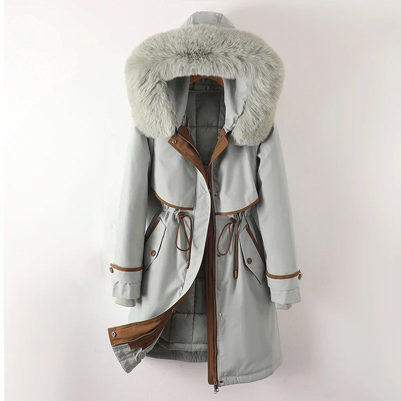 Veste Hivernale Féminine avec Capuchon pour Sports Extérieurs