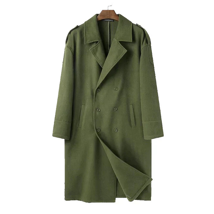Manteau Homme Long Élégant -Taille Relâchée & Fermeture Éclair Sécurisée