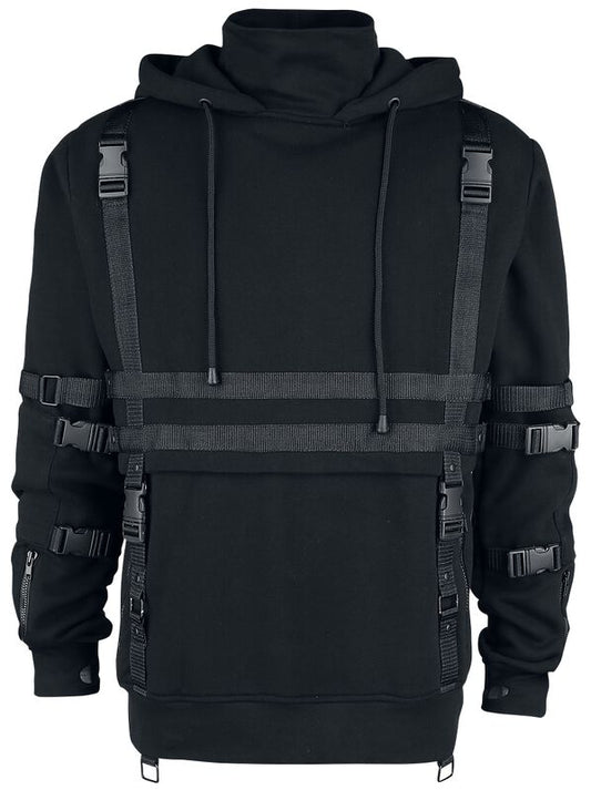 Sweat à Capuche Noir Homme Décontracté - LuxeStyle