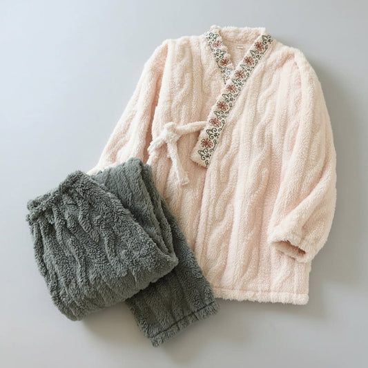 Pyjama Confortable à Imprimé Floral pour Femme et Homme - LuxeStyle
