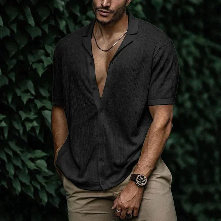 Chemise Homme Lin Léger - Chemise Été en Coton pour Un Style Détendu