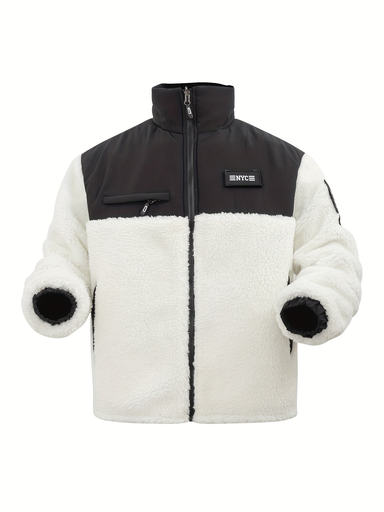 Veste Hiver Élégante avec Poches et Col Réversible pour Homme