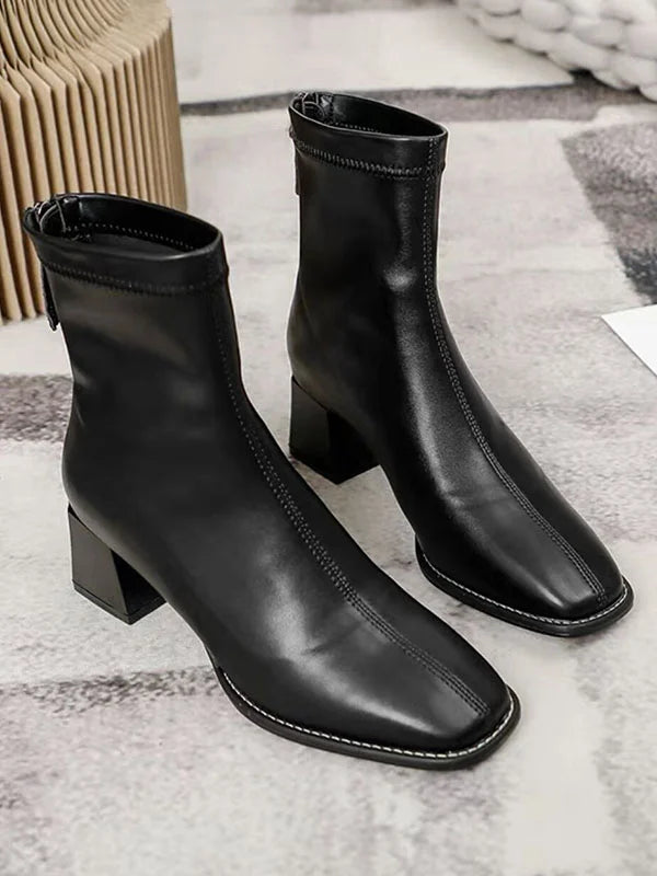 Bottes Femme Zippées Confortables Quotidiennes - LuxeStyle