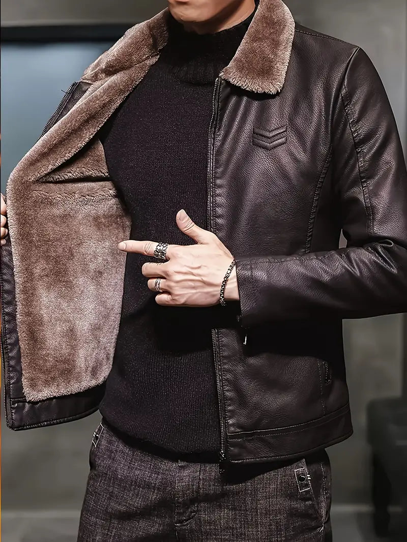Veste Homme Hiver Élégante à Fermeture Éclair