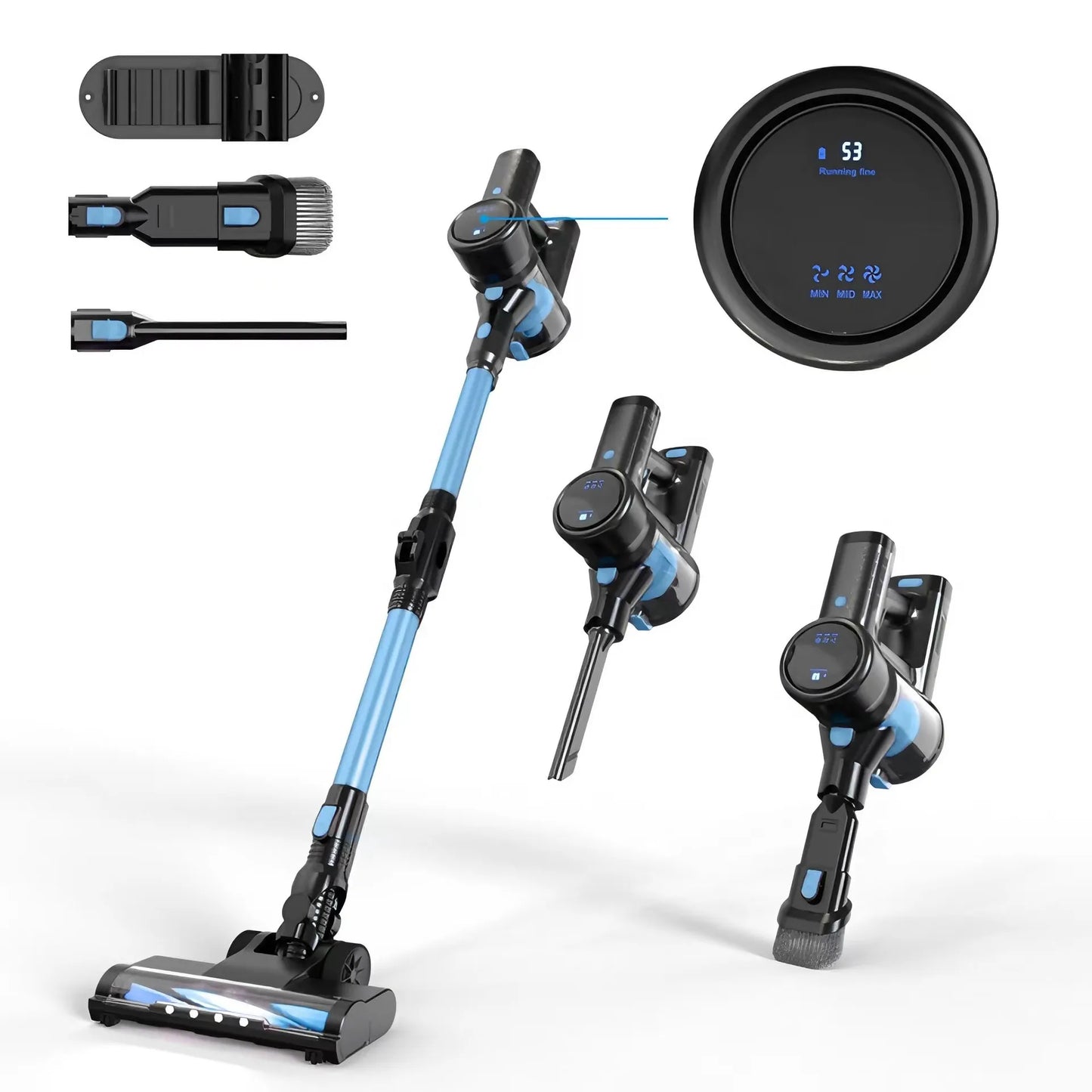 Aspirateur balai Portable avec Accessoires et Filtres Réutilisables