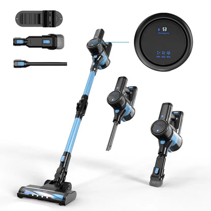 Aspirateur balai Portable avec Accessoires et Filtres Réutilisables