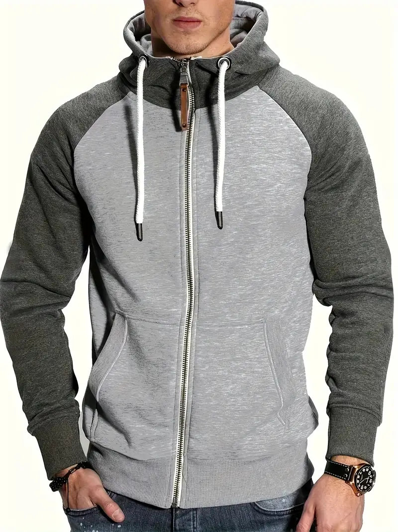 Sweat À Capuche Streetwear Zippé Pour Homme
